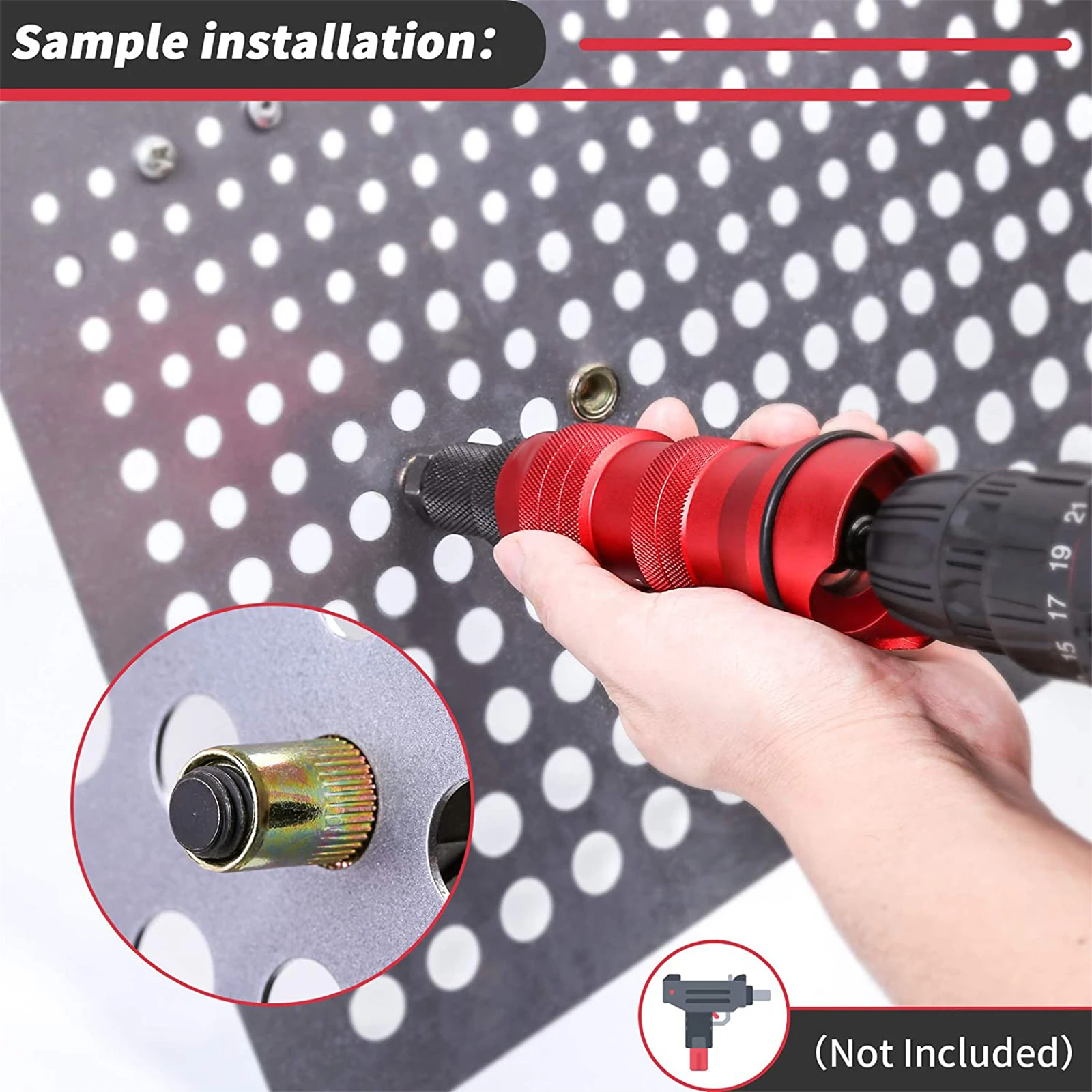 rebite sem fio M3-M10 resistente rosqueado ferramenta