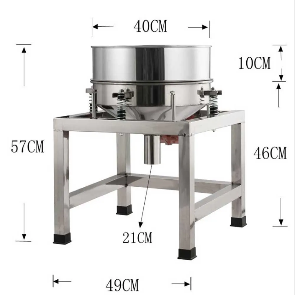 

40cm Food Sieve Machine Electric Screen,Electric Shock Sieve Electrostatic Spraying Powder Screening Machine Vibrating Screen