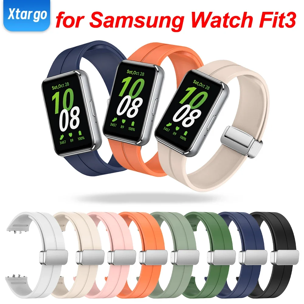 Magnetic Folding Clasp Silicone Sports Band - Adjustable Wristband Replacement Accessory