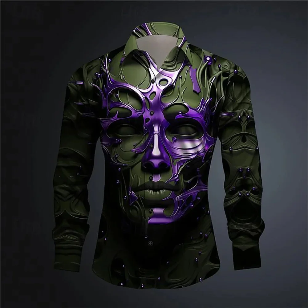 Рисунок 4 - Мужская рубашка-поло с длинным рукавом и 3D-принтом