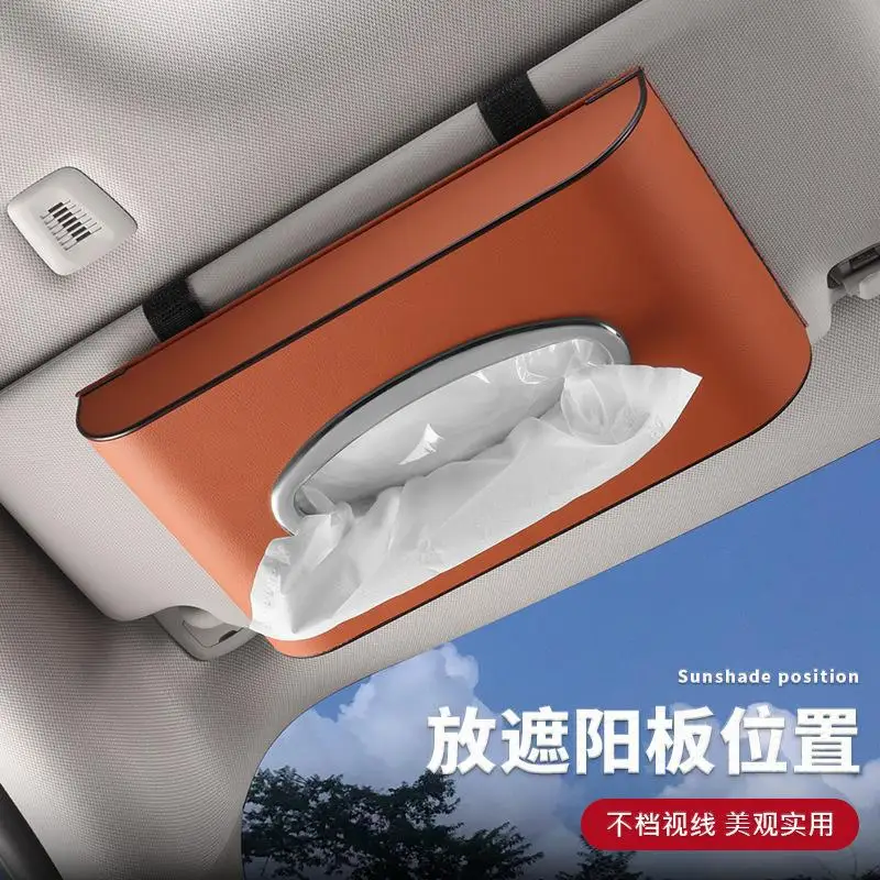 

Car-mounted Hanging Tissue Box Armrest Box Can Fix the Paper Box In the Car Portable Anti-falling Napkin Car Storage Supplies