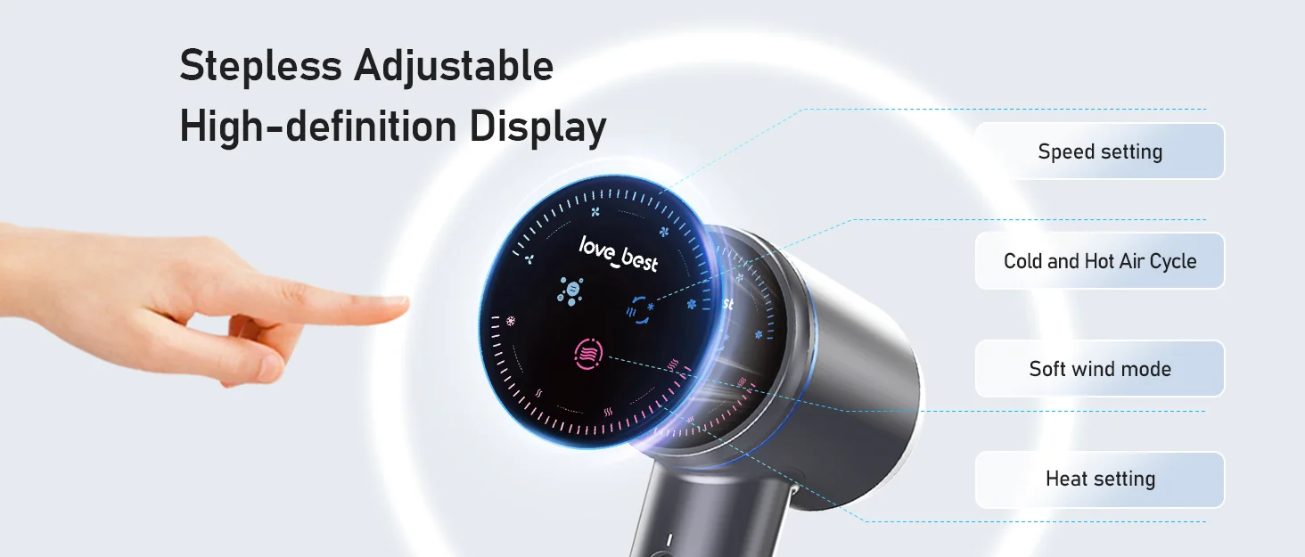 Description Picture 4 of itemHigh Quality High-Speed Hair Dryer 1400W 120V Professional Low-Noise Fast Drying Plasma Hair Care Blow Dryer