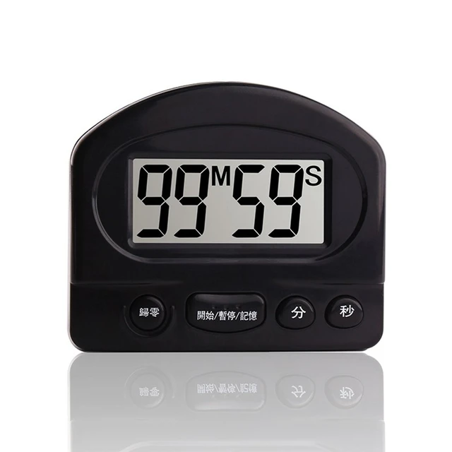 Reloj Digital magnético para cocina, cronómetro con temporizador de tiempo  de cocción, pequeño, LCD, electrónico, bonito, para correr y hacer  ejercicio, alarma, negro y blanco _ - AliExpress Mobile