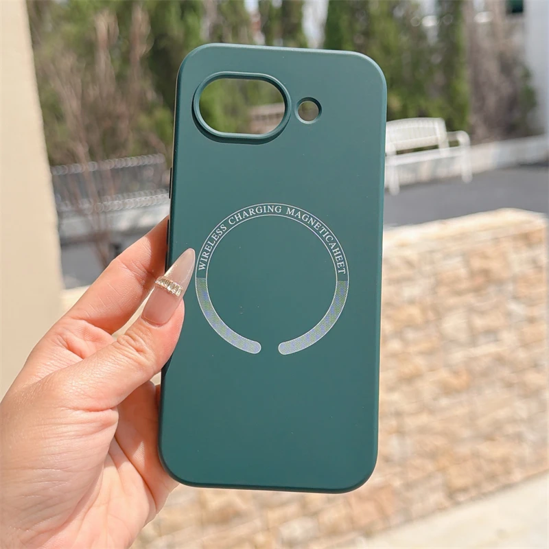 Magsafe-Compatible Magnetic Wireless Charging Liquid Silicone Matte Case