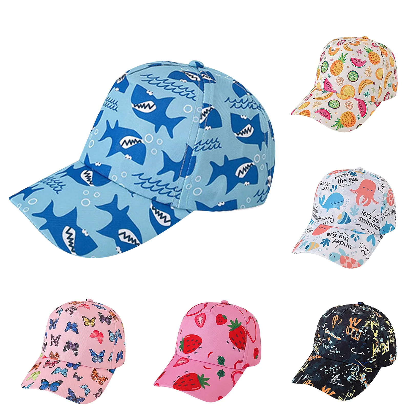 Baseball Cap For Kids Children'S Cap Baseball Girls Boys Duck Sun Sunscreen Cartoon Cute Spring Summer для новорожденных