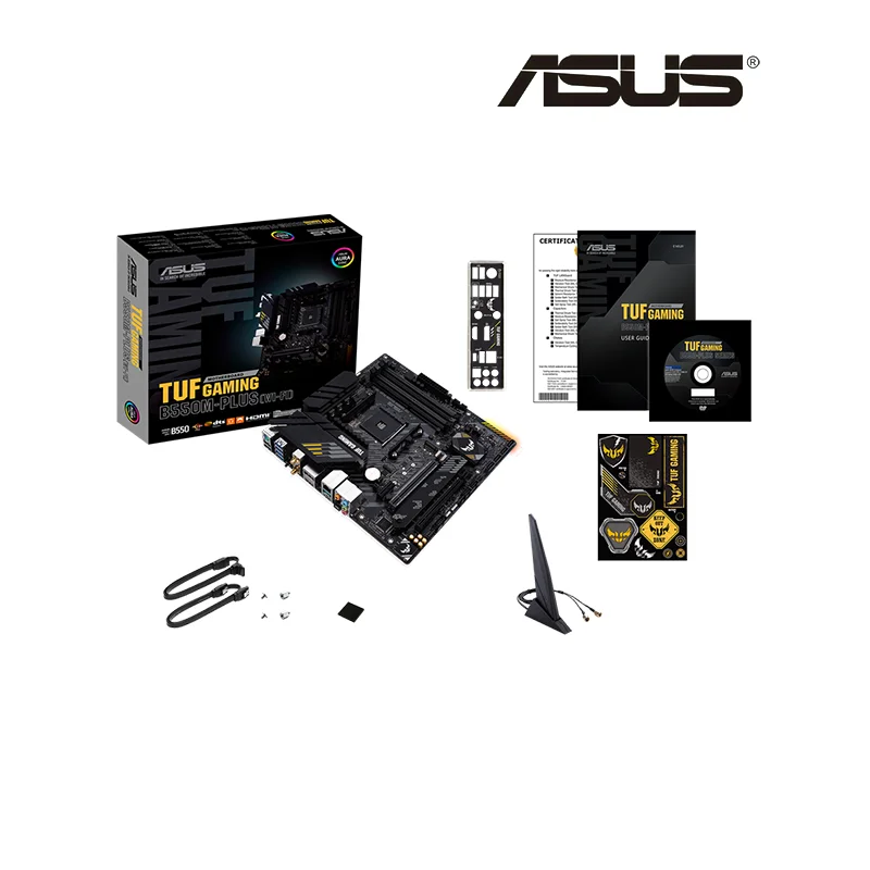 ASUS TUF GAMING B550M PLUS (WI-FI) New Micro-ATX B550M AMD B550 DDR4 4800(OC) MHz 128G M.2 SATA USB 3.2 데스크탑 소켓 AM4 CPU