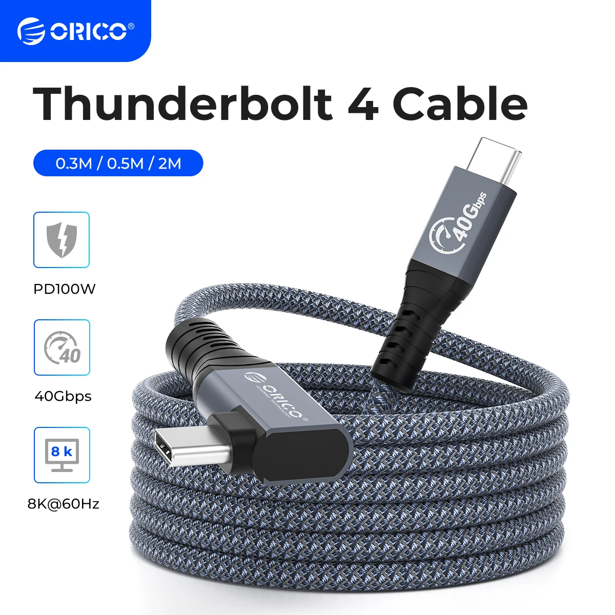 Thunderbolt 4 Cable 2M  , Thunderbolt 4 Cable  USB C PD100W - Cable 2m  Video 8k60hz - Aliexpress