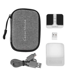 Enhanced Wireless Mouse with 3 Adjustable DPI and Triple Connectivity Options (Square Grey)