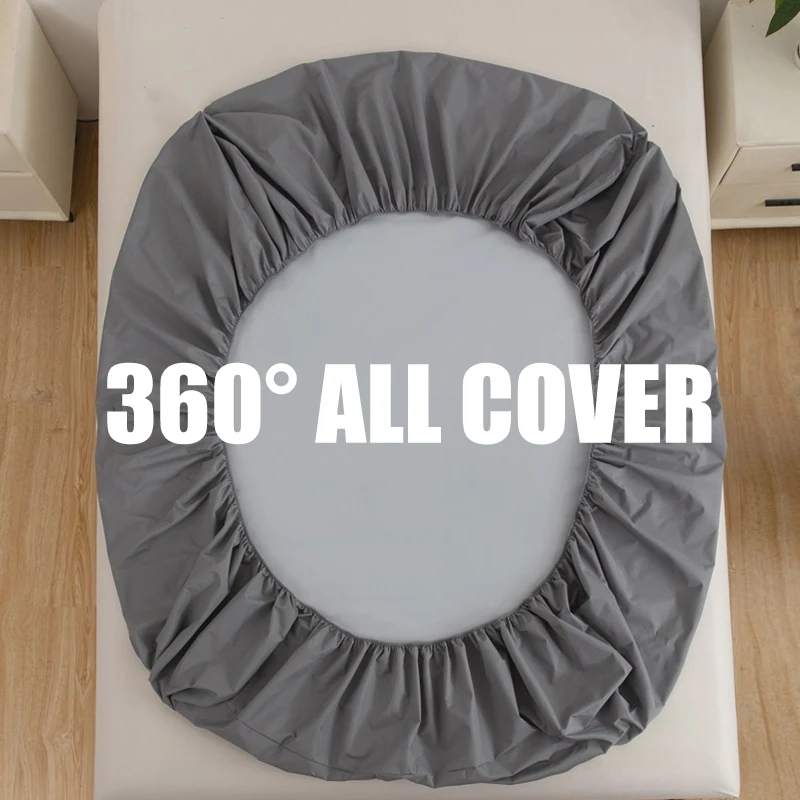 100% Waterproof Mattress Cover Brushed Washable Bed Fitted Sheet Mattress Protector Cover Single Double Queen King Size 2