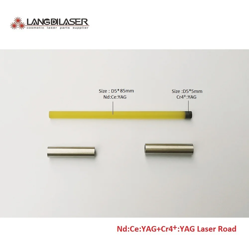 

Nd:Ce:Cr4+:YAG Laser Rod Assemble Stainless Steel Holder / Rod Size D5*85mm / Cr 4+ Size D5*5mm