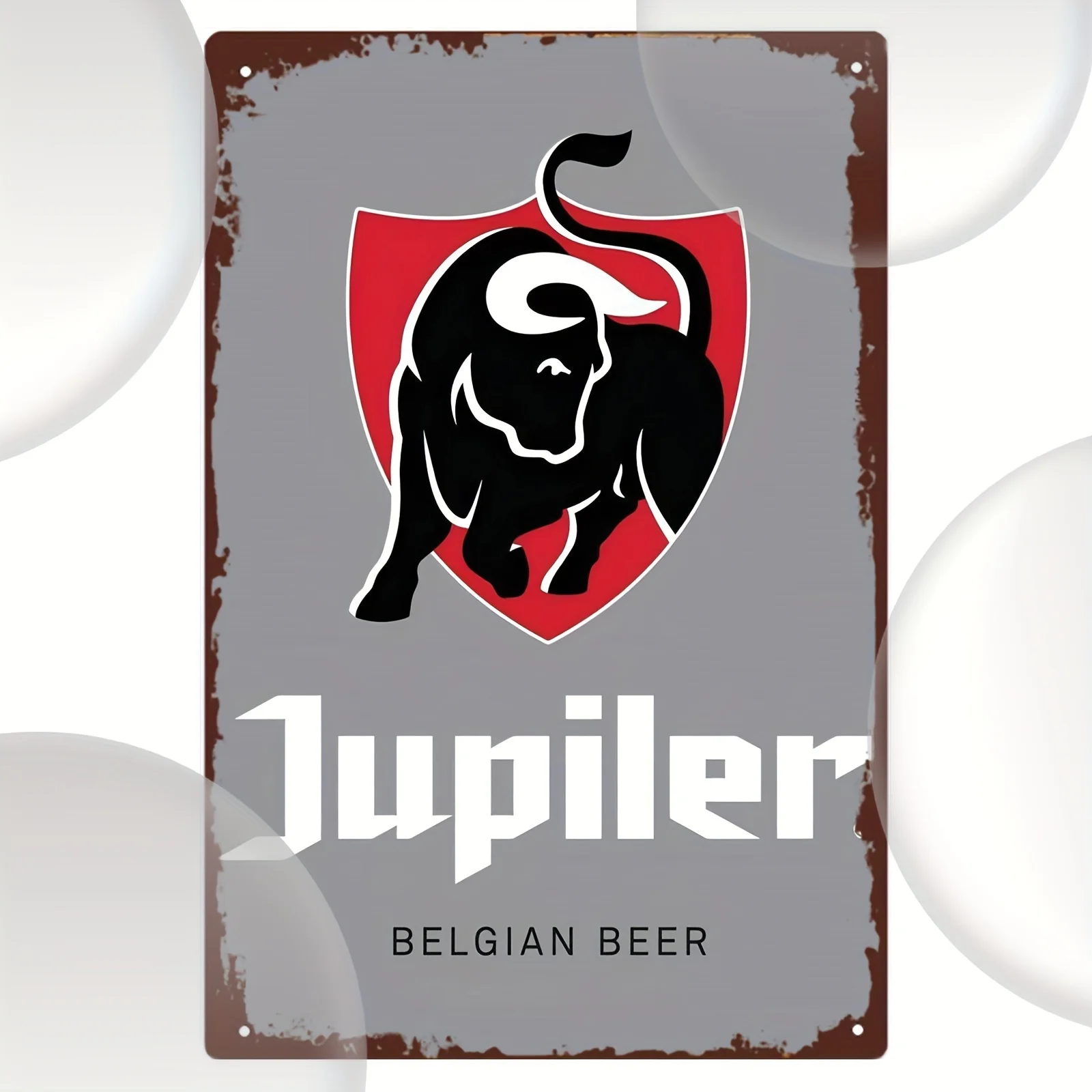 1개 철제 주피터 벨기에 맥주 금속 틴 사인, 남성용 동굴, 바, 차고, 농가 장 ..