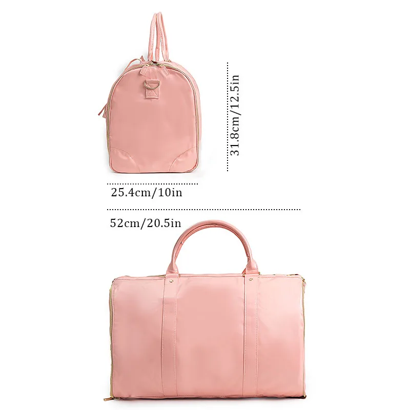 New Design Leather 2 in 1 Convertible Folding Shoes Compartment Luggage Duffle Garment Duffel Bag 3