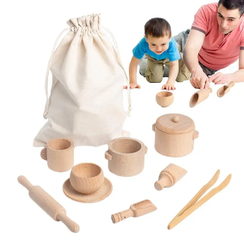 

Sensory Bin Tools 8pcs Wood Toddler Sensory Bin Tools Sensory Kid Pretend Play Funny Educational Toys Fine Motor Learning Toy