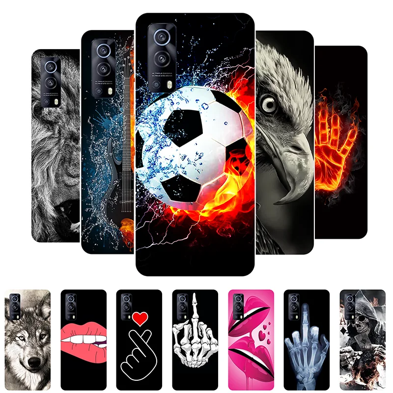 Per Coque Vivo Y72 5G Custodia Calcio Custodia Morbida In Silicone Per Funda Vivo Y72 5G V2041 Cover Telefono Per Vivo Y 72 5G Etui Bumper