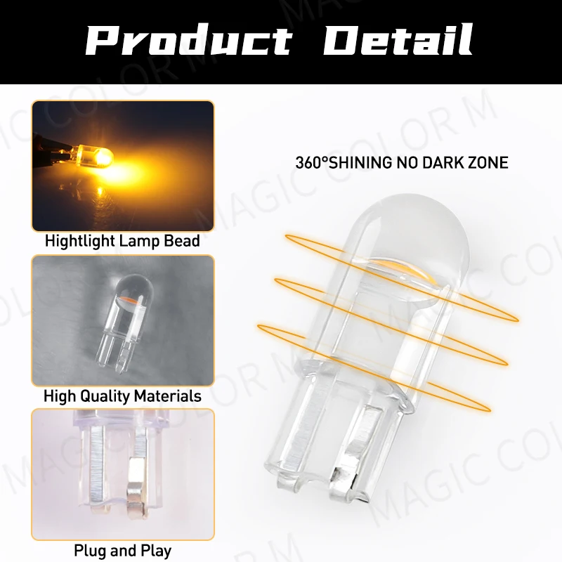  194 LED ڵ ȣ , 6000k ̶Ʈ    , COB  Ŀ  , 12V, T10 W5W, 20 