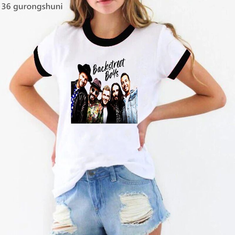 Backstreet Boys ICH Bin Nicht Alt ICH Bin Vintage Grafik Druck T-shirts Frauen Lustige Weiß T Shirt Femme Sommer Hüfte hop T-Shirt Femal – Detail 12