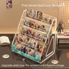 Bar display rack, stepped display desktop, acrylic small card color paper, peripheral flow hemp multi-layer millet storage rack 2