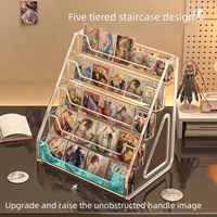 Bar display rack, stepped display desktop, acrylic small card color paper, peripheral flow hemp multi-layer millet storage rack 2