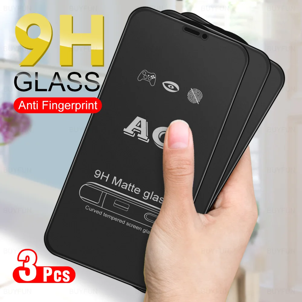 3pcs Matte Tempered Glass For Apple Iphone 14 Pro Max Glass For