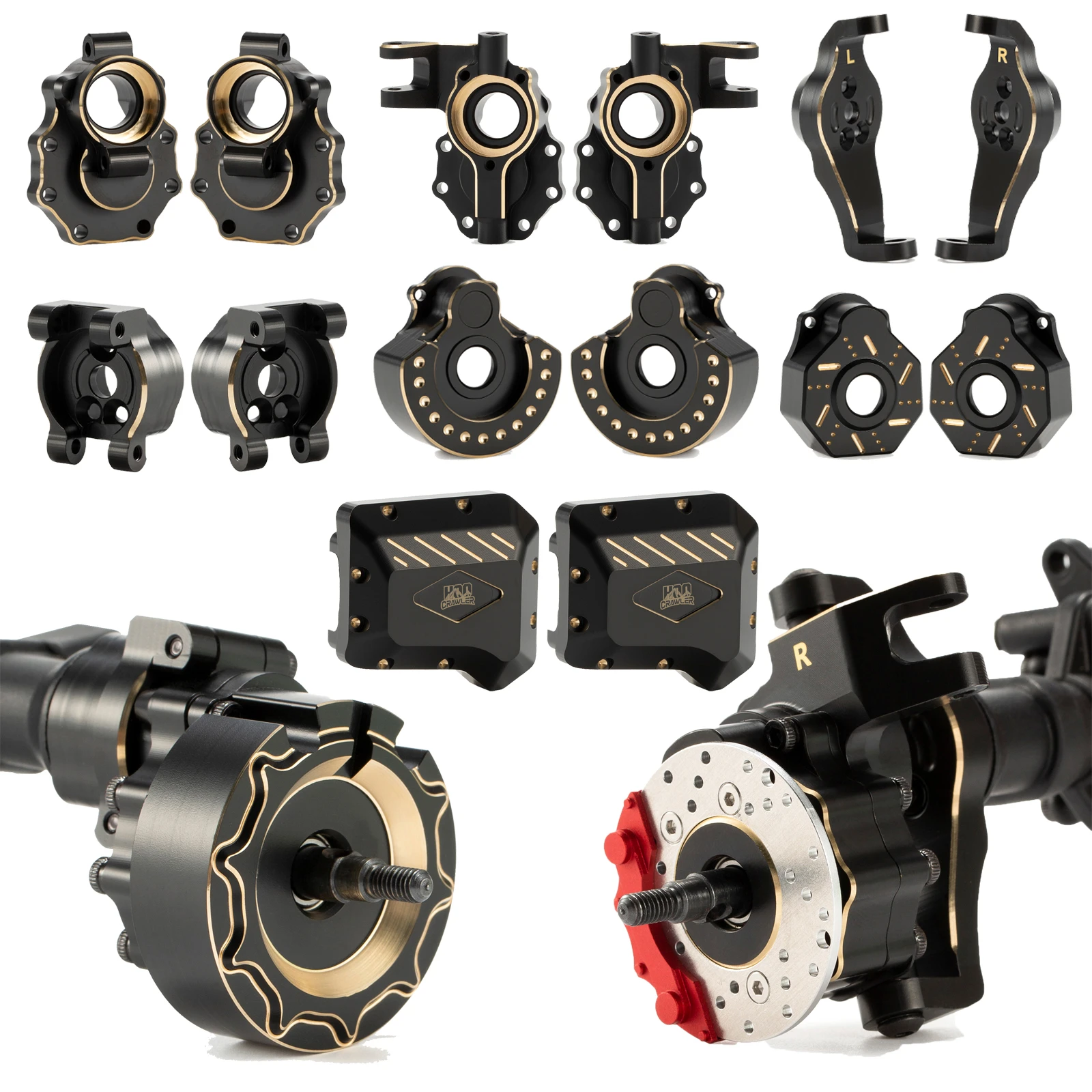 HooCrawler TRX4 Axle Brass Weights Portal Drive Housing for 1/10 RC