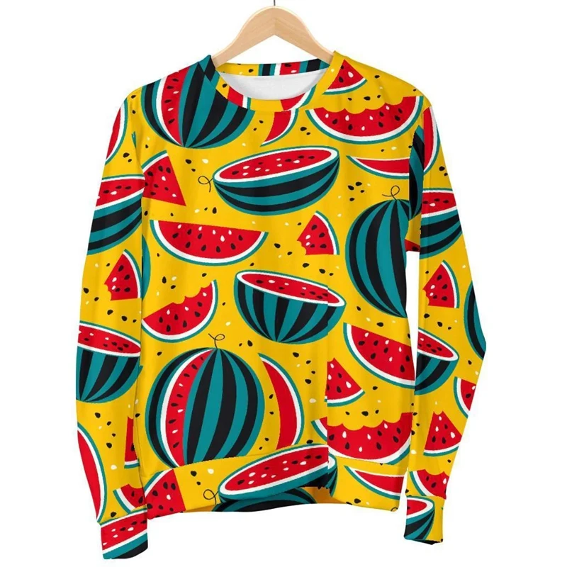 

Funny Watermelon Pineapple Fruit 3D Printed Graphic Pullovers Fashion Casual New In Hoodies & Sweatshirts Streetwear Y2k Sweater