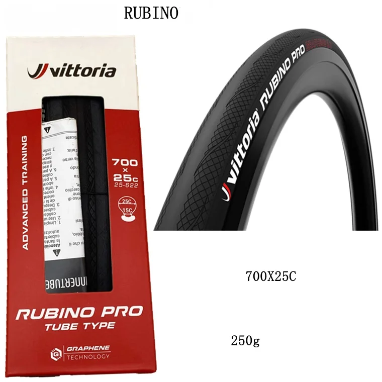 Vittoria RUBINO PRO Road Tire 700×28C 25C Graphene 2.0 Tube
