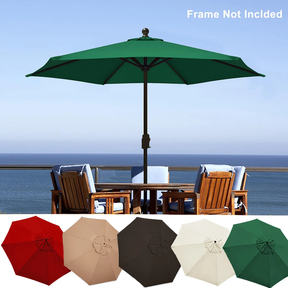 Umbrella Cover 6/8 Rib Umbrella Replacement Canopy Outdoor Awning Stall Umbrella Garden Sunshade Cover Replacement Cloth Waterproof Top Fabric