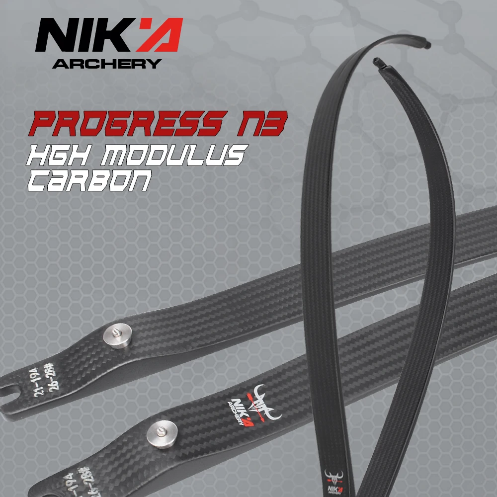 1 Pair 68" Recurve Bow Limbs Progress Series N3 Carbon Fiber Limb 2446