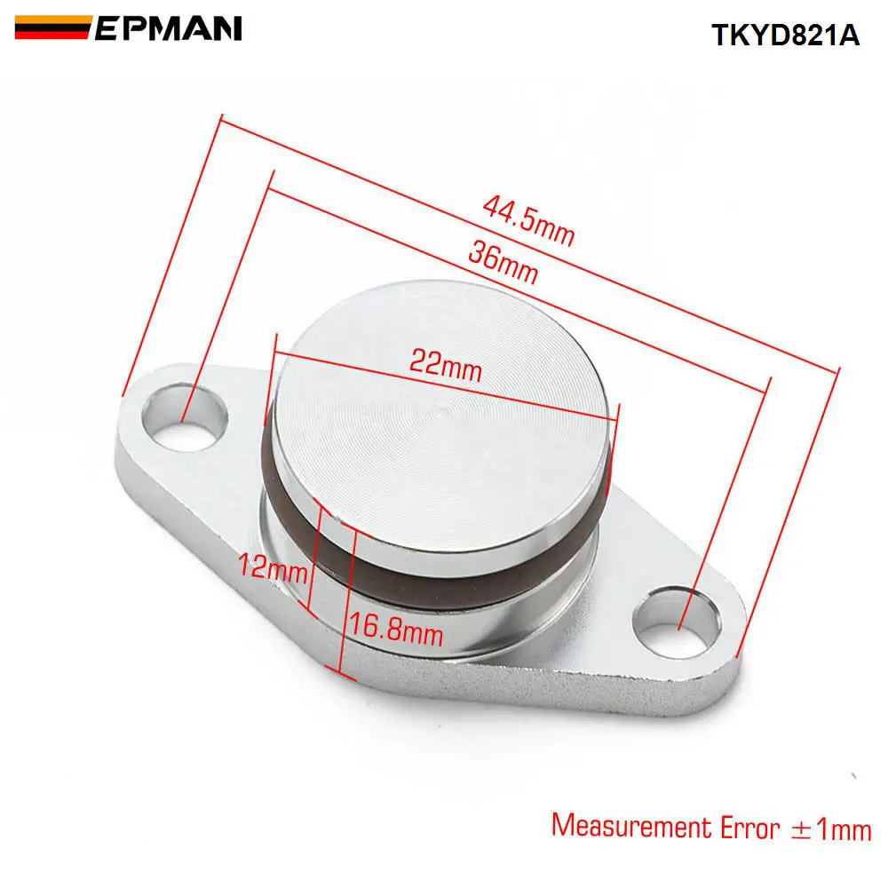 EPMAN 4 x 22mm Aluminium Swirl Flap Removal Repair Kit W Gaskets For BMW E46 E39 E90 E39 / E60 / E61 Intake Manifold TKYD821A