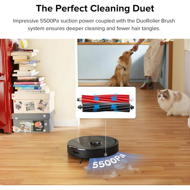 roborock Q5 Pro Robot Vacuum and Mop Combo, 5500Pa Suction, DuoRoller  Brush, LiDAR Navigation, Robotic Vacuum Cleaner with 770ml - AliExpress