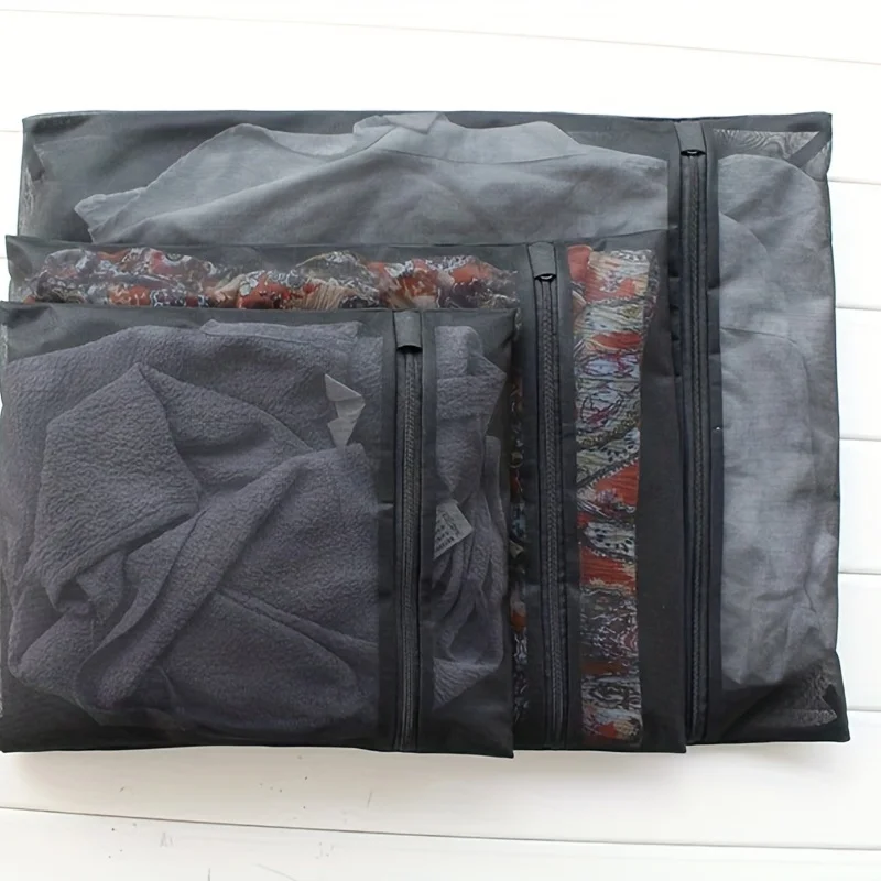 3pcs Heavy Duty Mesh Laundry Bags-Protect Clothes From Wrinkles and Stains in Washing Machines for Home Use