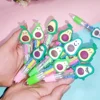 5Pcs/Lot Cute Cartoon Avocado 4 Colors Mini Ballpoint Pens Kids Writing Supplies Ball Point Pen School Office Stationery Gifts 6