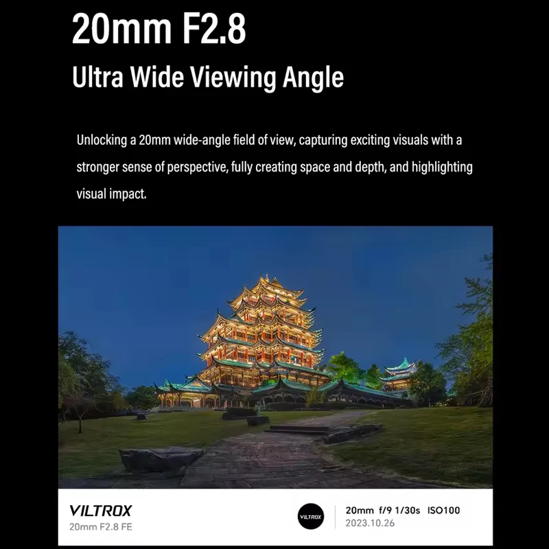 VILTROX 20mm F2.8 풀프레임 AF 프라임 광각 렌즈 40mm F2.5 50mm F2 자동 초점 카메라 렌즈 ( a6700 zv-e100 니콘 Z7 용)