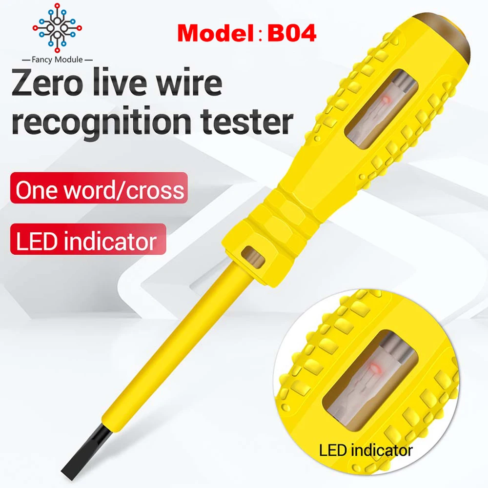 

220V Electric Test Pen Socket Wall AC Power Outlet Voltage Detector Sensor Tester Measuring Pencil LED Light Voltage Indicator