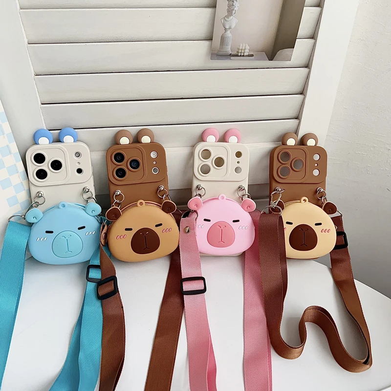 Capybara Wallet Case with Accessories