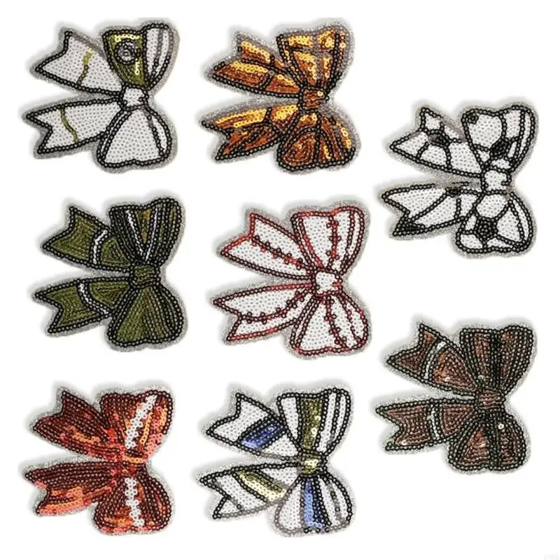 8 PCs Bögen nähen auf/Eisen auf Patches Pailletten – Detail 9