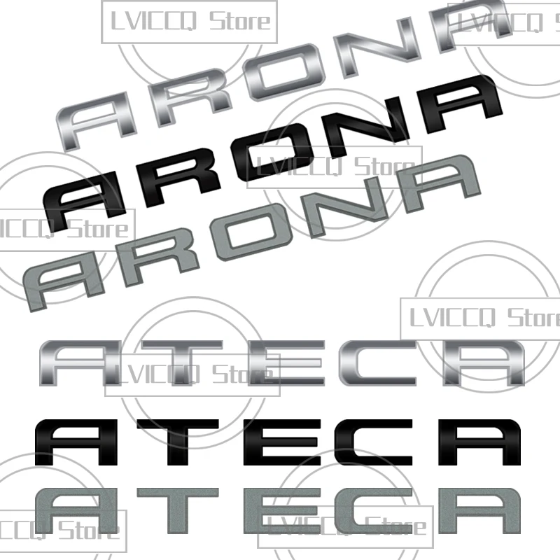 Per Arona Ateca Car Emblem 3D Metal Logo Body Decalcomanie Sticker Posteriore Tail Trunk Boot Letter Badge Styling