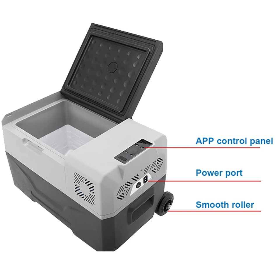 알피쿨 30L 차량용 냉장고 220V 풀바 휠 냉장고 12V/24V 휴대용 컴프레셔 냉동고 (자동차, 가정, 야외, 트럭용)