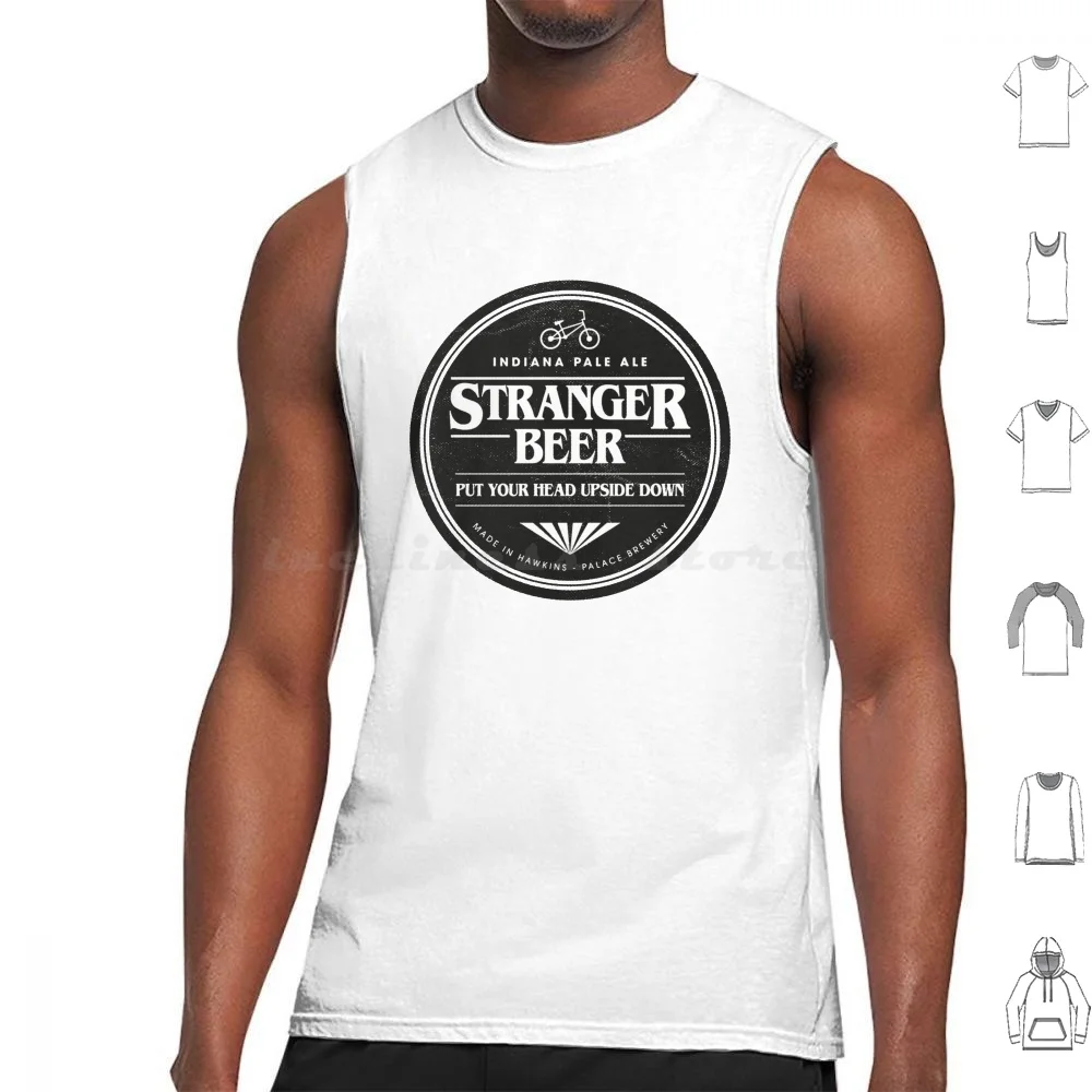 thumbnail image 1 of Camisetas sin mangas de Stranger Beer Camiseta sin mangas de Stranger Beer Things Eleven 11 Hawkins Indiana Ipa Label Upside Down, 1 of 5