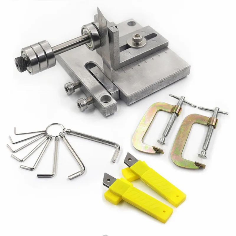 

Professional Leather Strap Cutter Aluminium Leather Strip Cutting Tool Leather Belt Cutting Machine With C-Clamps Blades Wrenchs