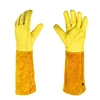 Gardening Gloves Women and Men Rose Pruning Thorns Proof Professional Labor Protection Long Elbow Leather Gloves Breathable 1