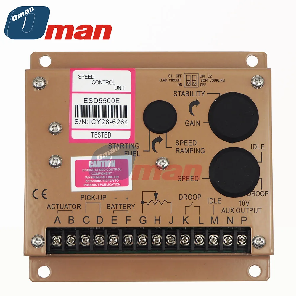 Dual-capacitor Diesel Generator Conjunto Controller Regulador de Controle de Velocidade do Motor Entrega Rápida Esd5500e