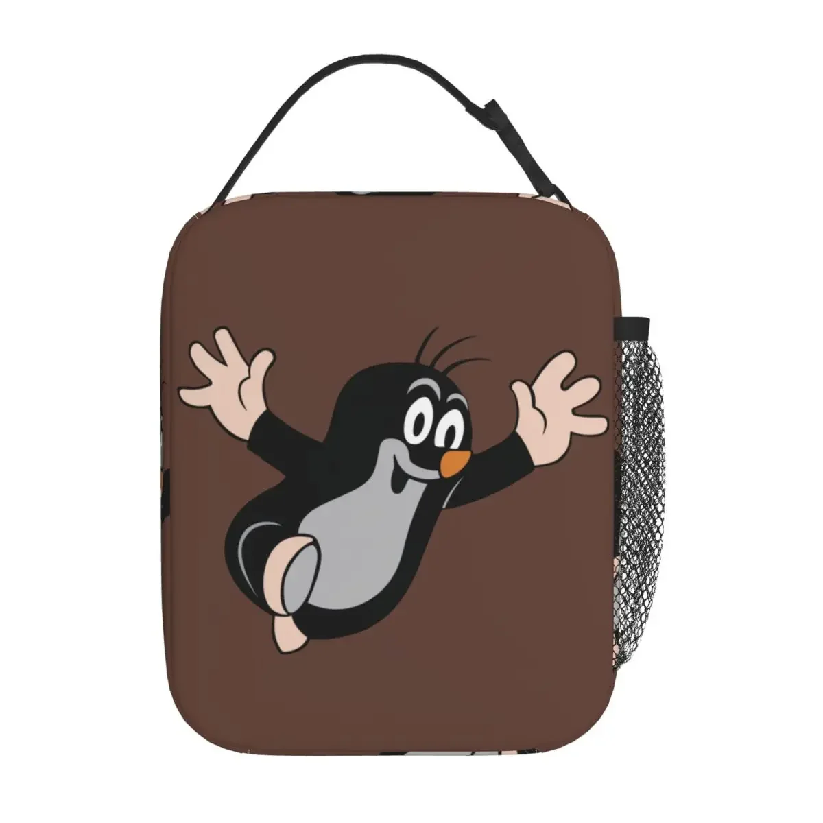 

Mole Happy Insulated Lunch Bags Cooler Bag Reusable Krtek Little Maulwurf Cute Cartoon Large Tote Lunch Box Food Bag Office