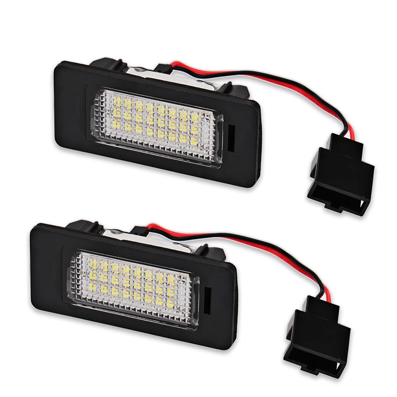 

2pcs Canbus LED Light Car Number License Plate Lamps For Audi A1 A4 B8 4D 5D A5 S5 2D 5D A6 S6 For VW Golf Passat Accessories