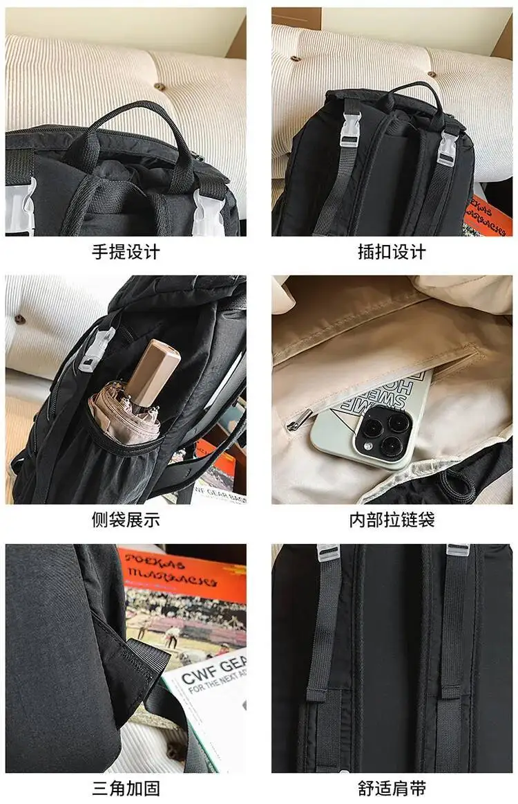 2026 mode Mädchen Große Kapazität Sport Casual Sport Schulter Taschen Rucksack männer Leichte Mode Outdoor Reise Rucksack – Detail 29