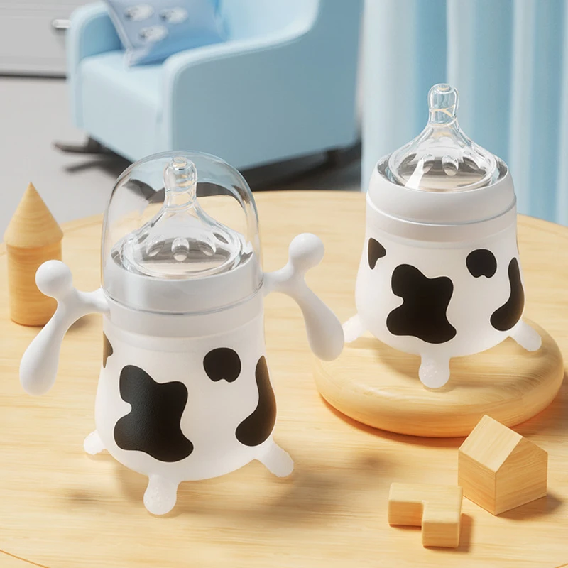 Dr.isla 150/250ML Silicone Baby Bottle Feeding Bottle with Handle Baby Weaning Anti-Choking Nipple BPA Free milk bottle feeding bottle baby feeding utensils