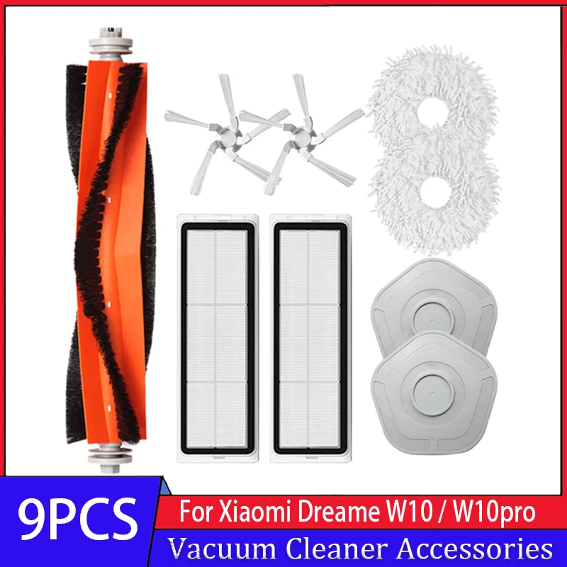 Für Xiaomi Dreame Bot W10 W10Pro Selbstreinigende Roboter Vakuum Ersatz Ersatzteile Wichtigsten Seite Pinsel Hepa-Filter Mopp Tücher Lappen