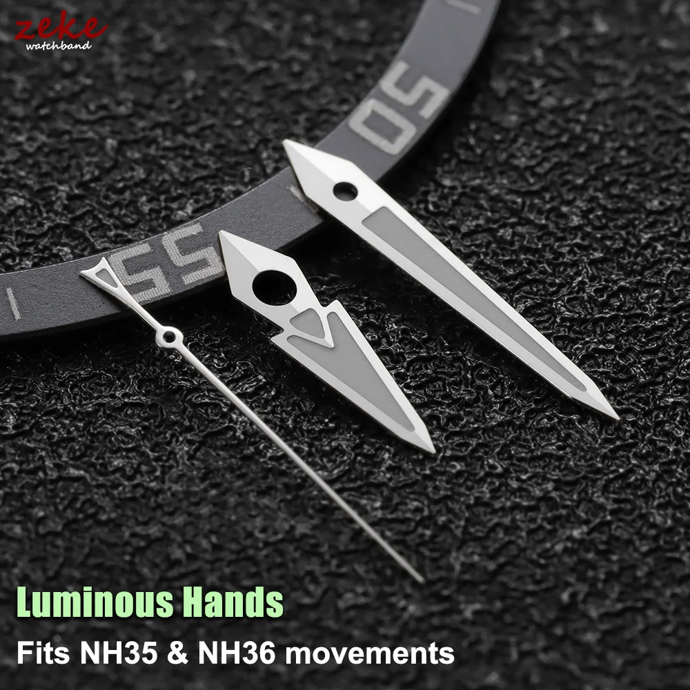 Elegant Luminous Watch Hands in Silver, Gold, Rose, and Green for Timepiece Enhancements