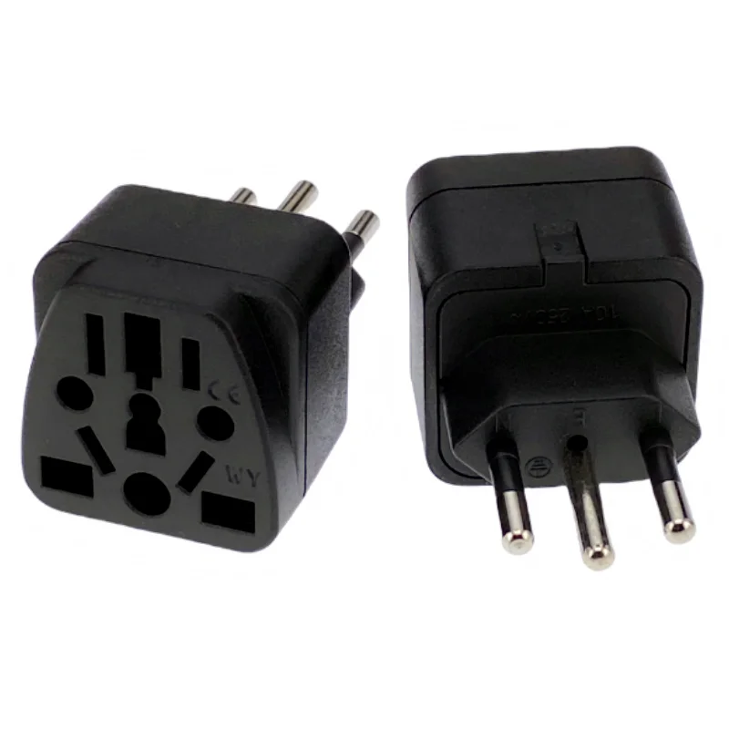 Universal Brazil Plug Adapter 3 Pin EU Euro AU US UK To Brazil Travel Adapter Electric Power Cord Charger Socket Outlet