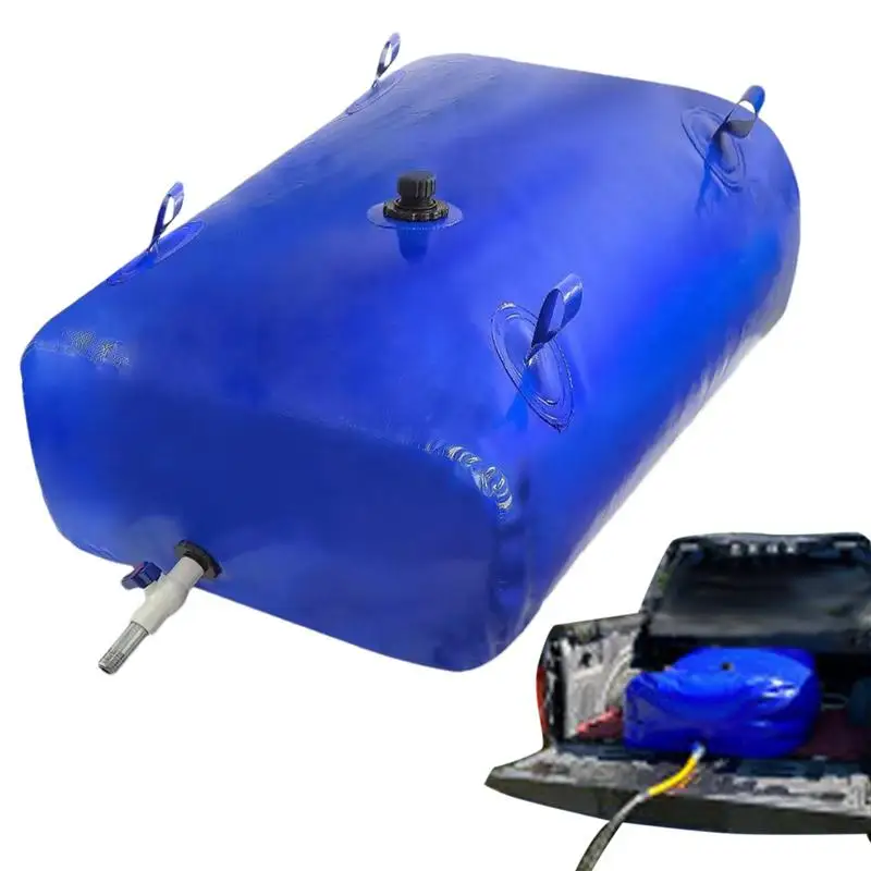 100L Large Capacity Water Storage Bladder Outdoor Water Tank Blue PVC Foldable Storage Container For Camping Gardening